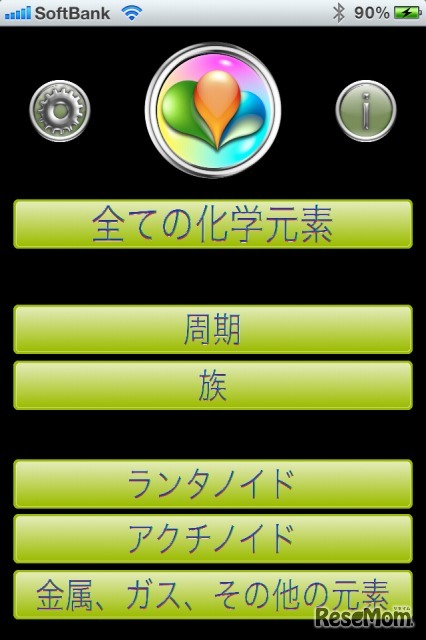 iPhone/iPod touch/iPad用アプリケーション「i化学元素