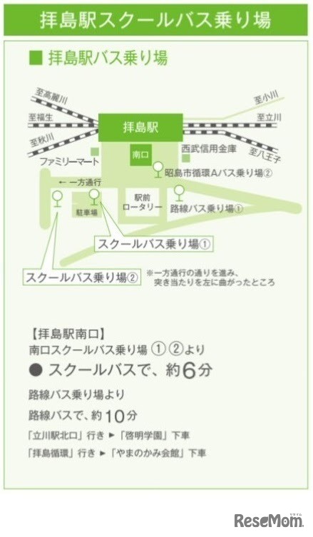 拝島駅スクールバス乗り場