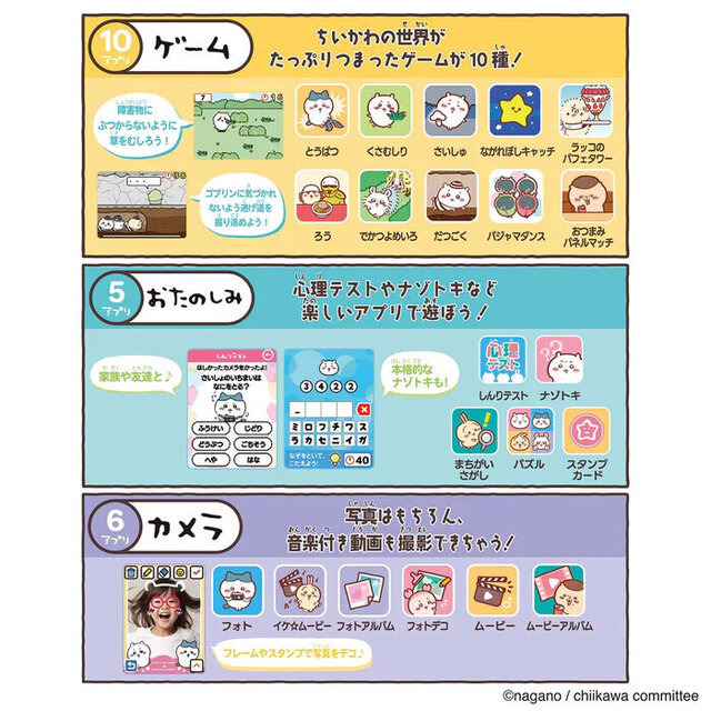 「ちいかわ」スマホ型トイで電話やお世話！耳を付け替えて57アプリが遊べる「ちいかわフォン」が予約受付中