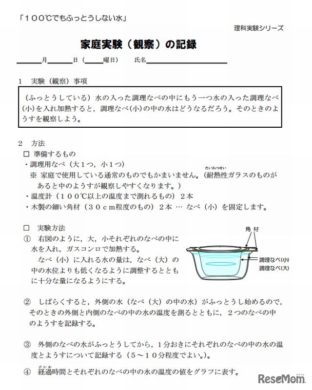 100度でもふっとうしない水