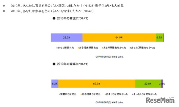 2010年の育児・家事について
