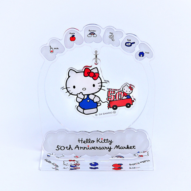 『ハローキティ』「Hello Kitty 50th Anniversary Market」ゆらゆらアクリルスタンド（2,200円）