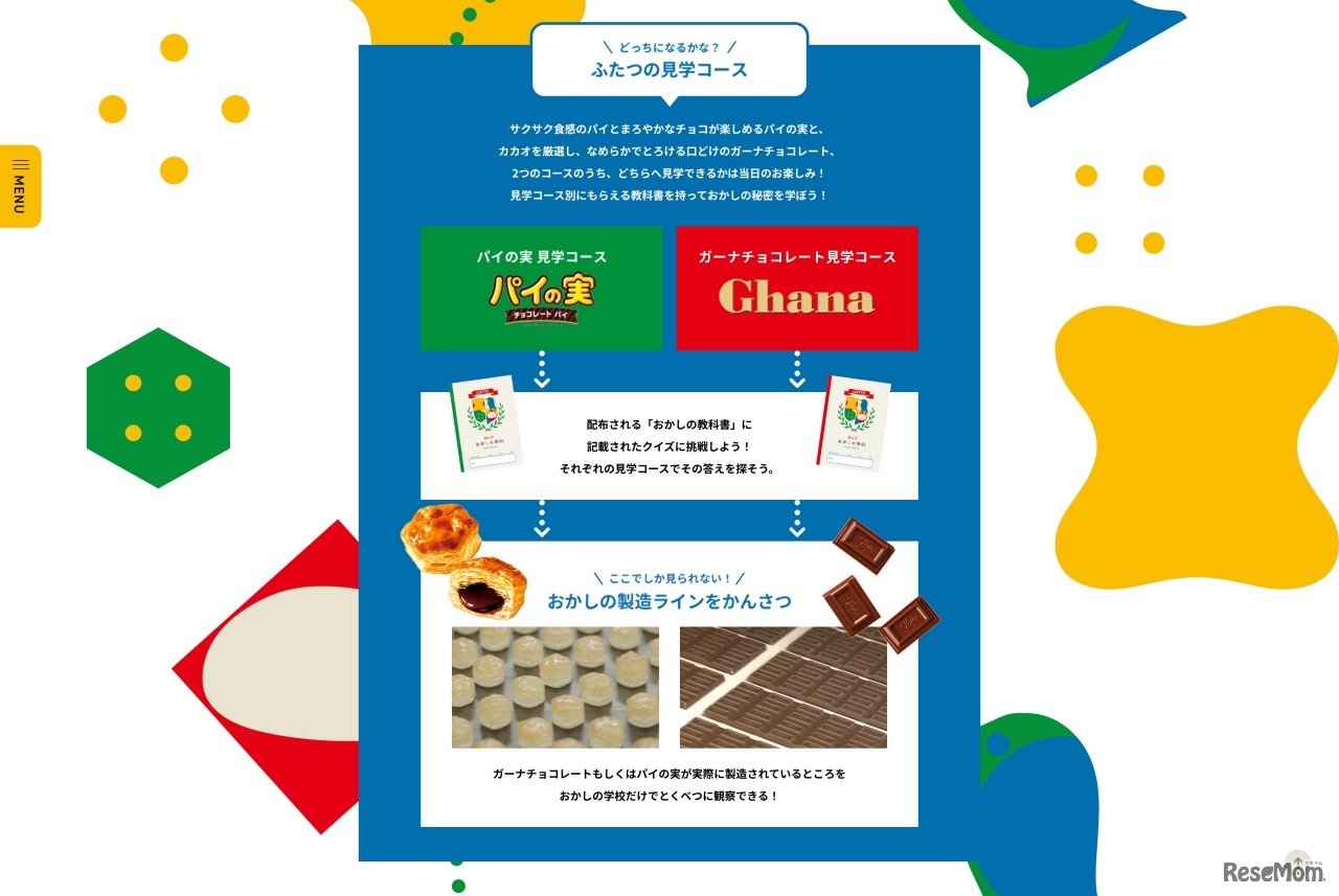 おかしの学校　体験内容