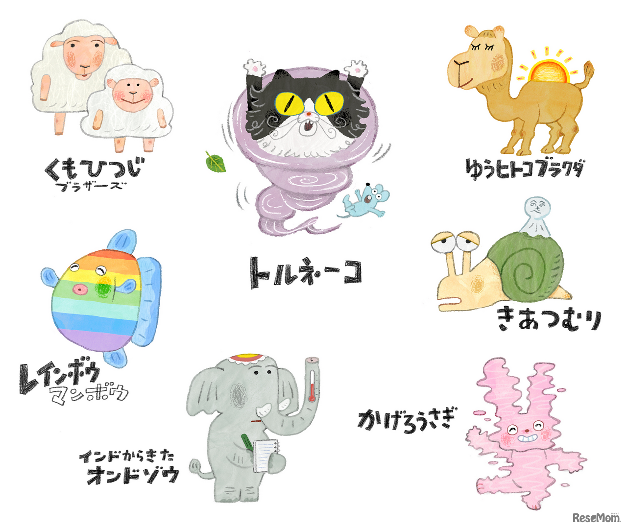 ガイドブックをナビゲートするキャラクター