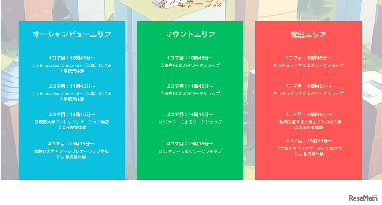 タイムテーブル