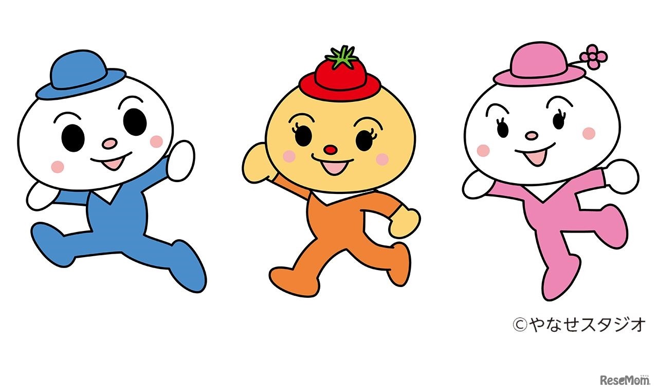 中村屋 中華まんミュージアムのキャラクターたち　(c) やなせスタジオ