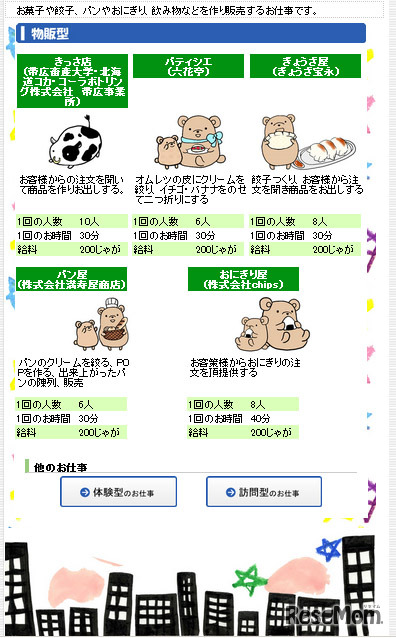 職業体験 物販型