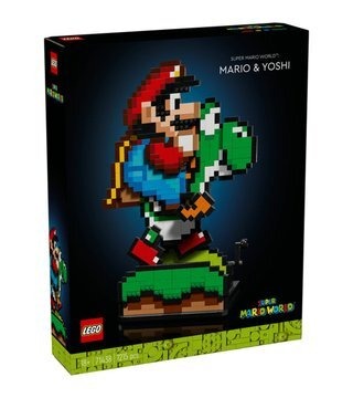 まるでゲームから飛び出したかのような可愛さ！レゴ×『スーパーマリオ』ピクセルアートの「マリオとヨッシー」が販売開始