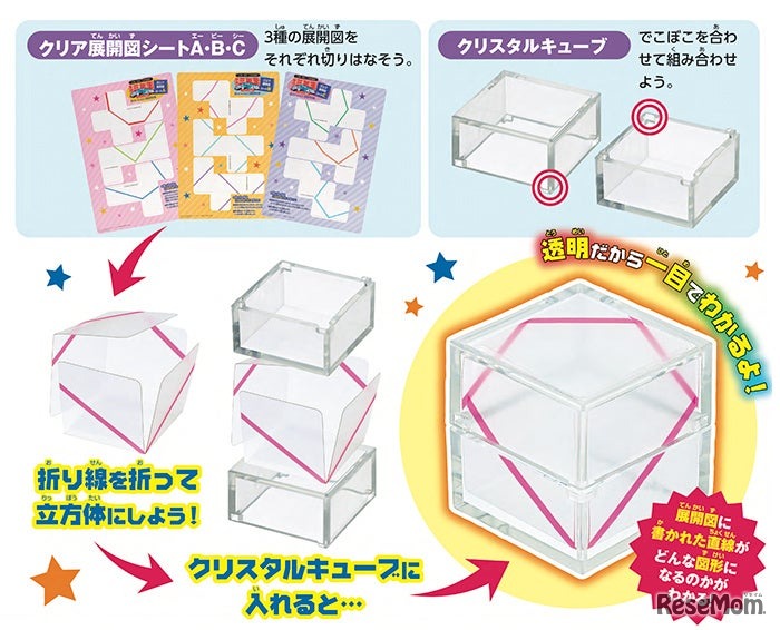 付録 ［伝説の教具「ザ・キューブ」小三バージョン］クリスタルキューブ＆クリア展開図シート