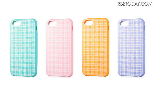 「SoftBank SELECTION チェックパターン シリコーンケース for iPhone 5」