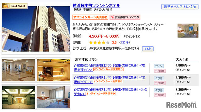 るるぶトラベル受験に便利な宿・ホテル特集（詳細画面）