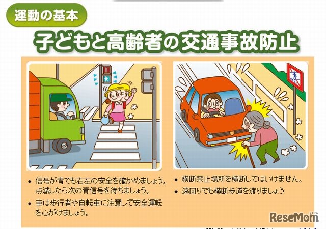 子どもと高齢者の交通事故防止