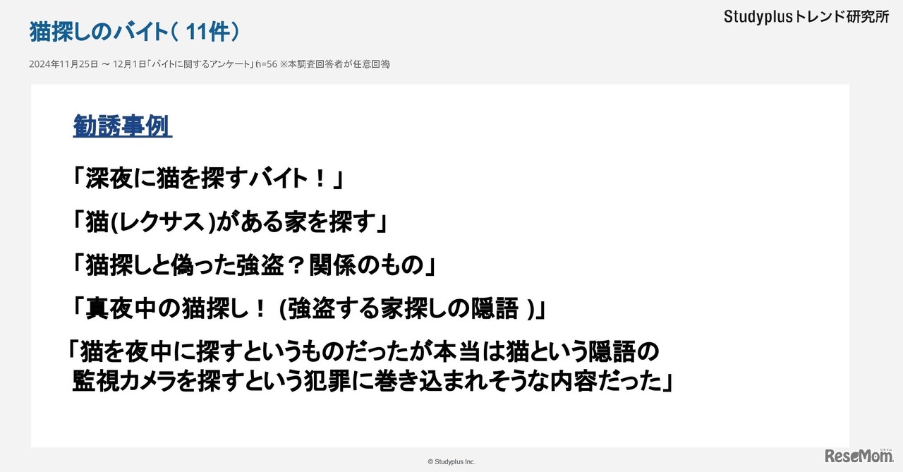 猫探しのバイト