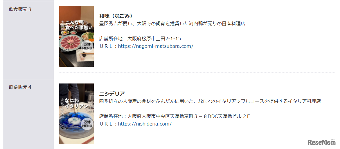 「くうぞ万博！くうぞ大阪！」飲食販売