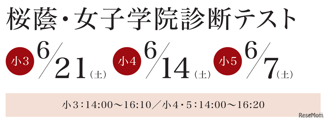 桜蔭・女子学院診断テスト