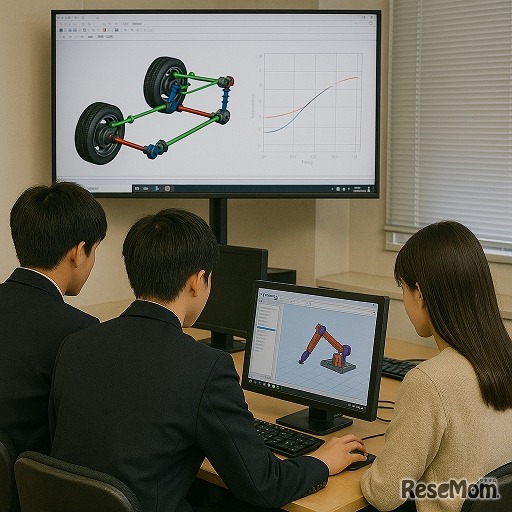 高校生向け科学体験イベント「一日体験理工学教室　機械の学校」のようす