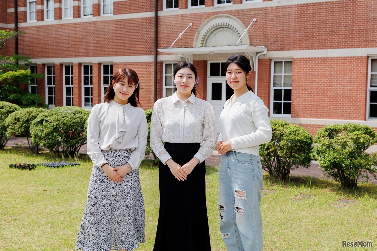 左：西村 楓香さん 中央：河合 智沙乃さん右：坪井 光結さん