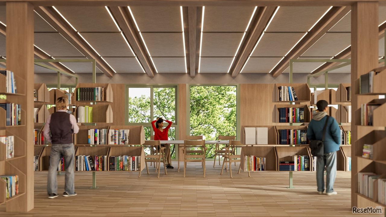 新校舎の図書室イメージ