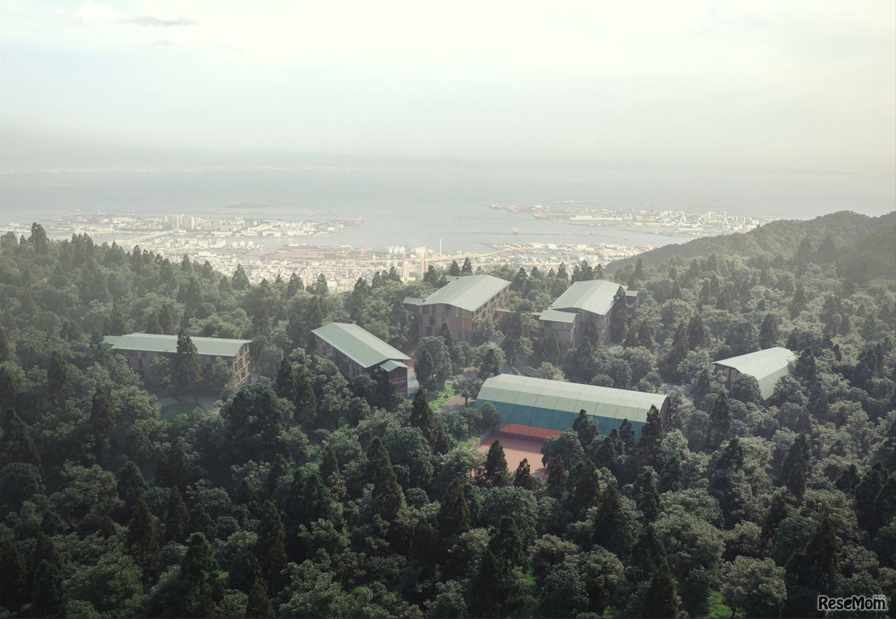 2028年に神戸六甲山に完成予定の新校舎イメージ