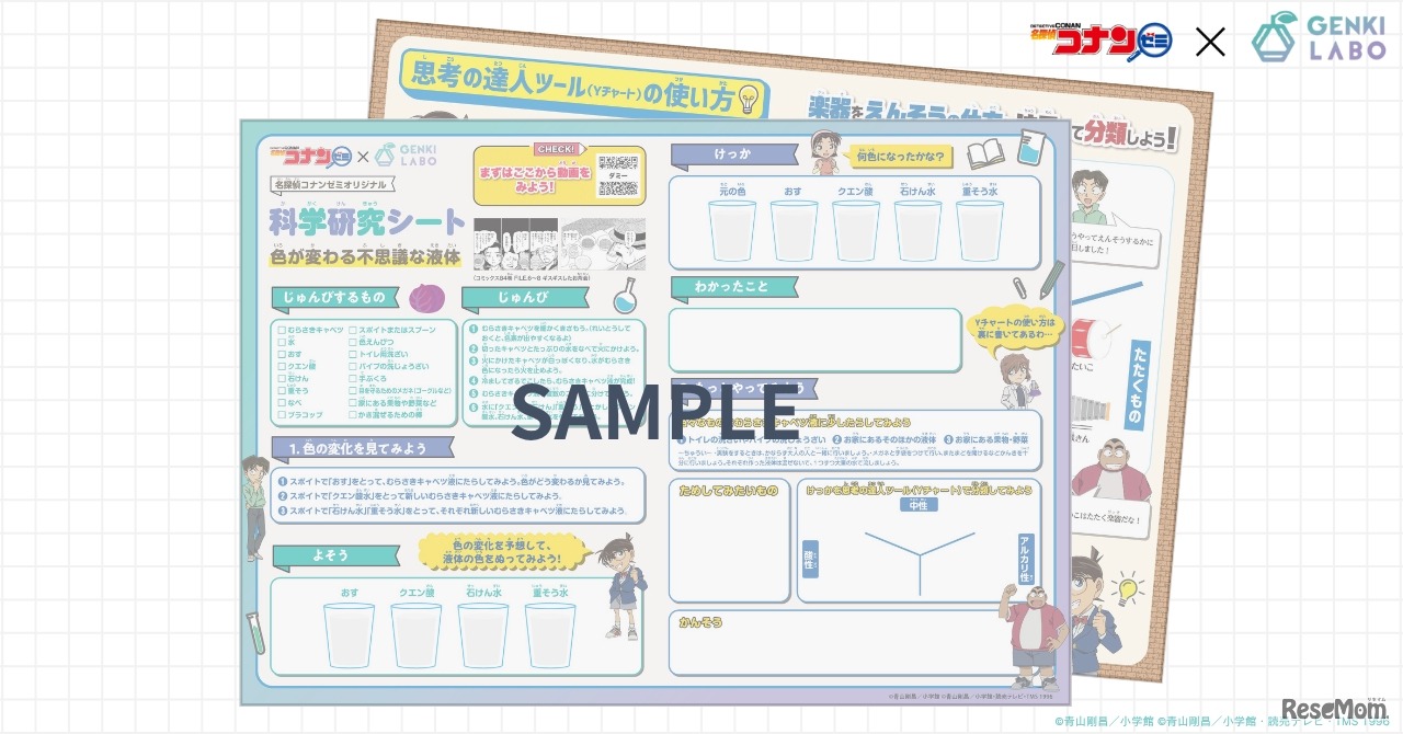 名探偵コナンゼミオリジナル 科学研究シート