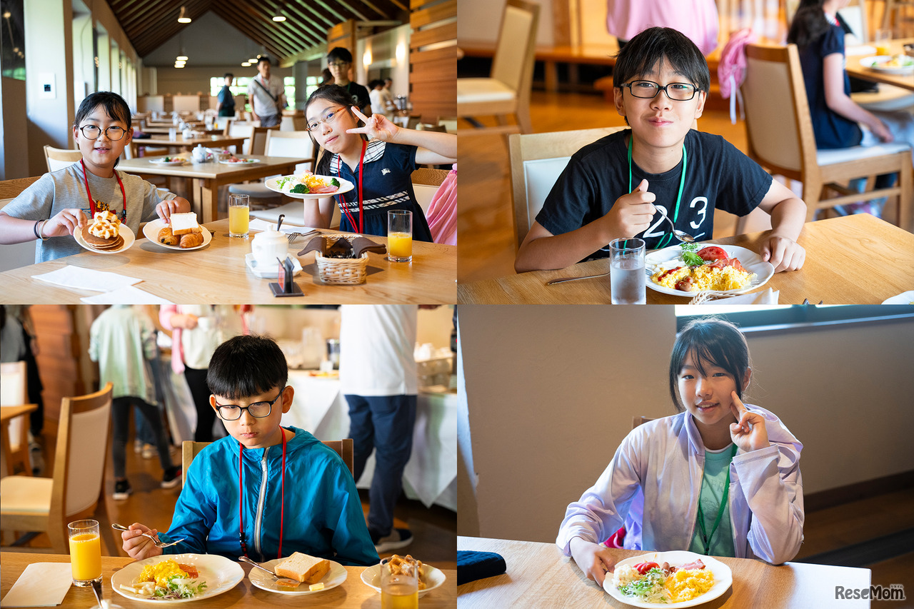 しっかり食べて川でのダムづくり・水力発電実験に備える