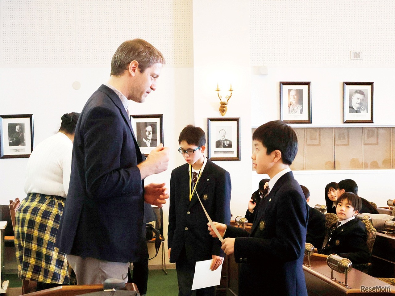 立正大学付属立正中学校の語学研修のようす