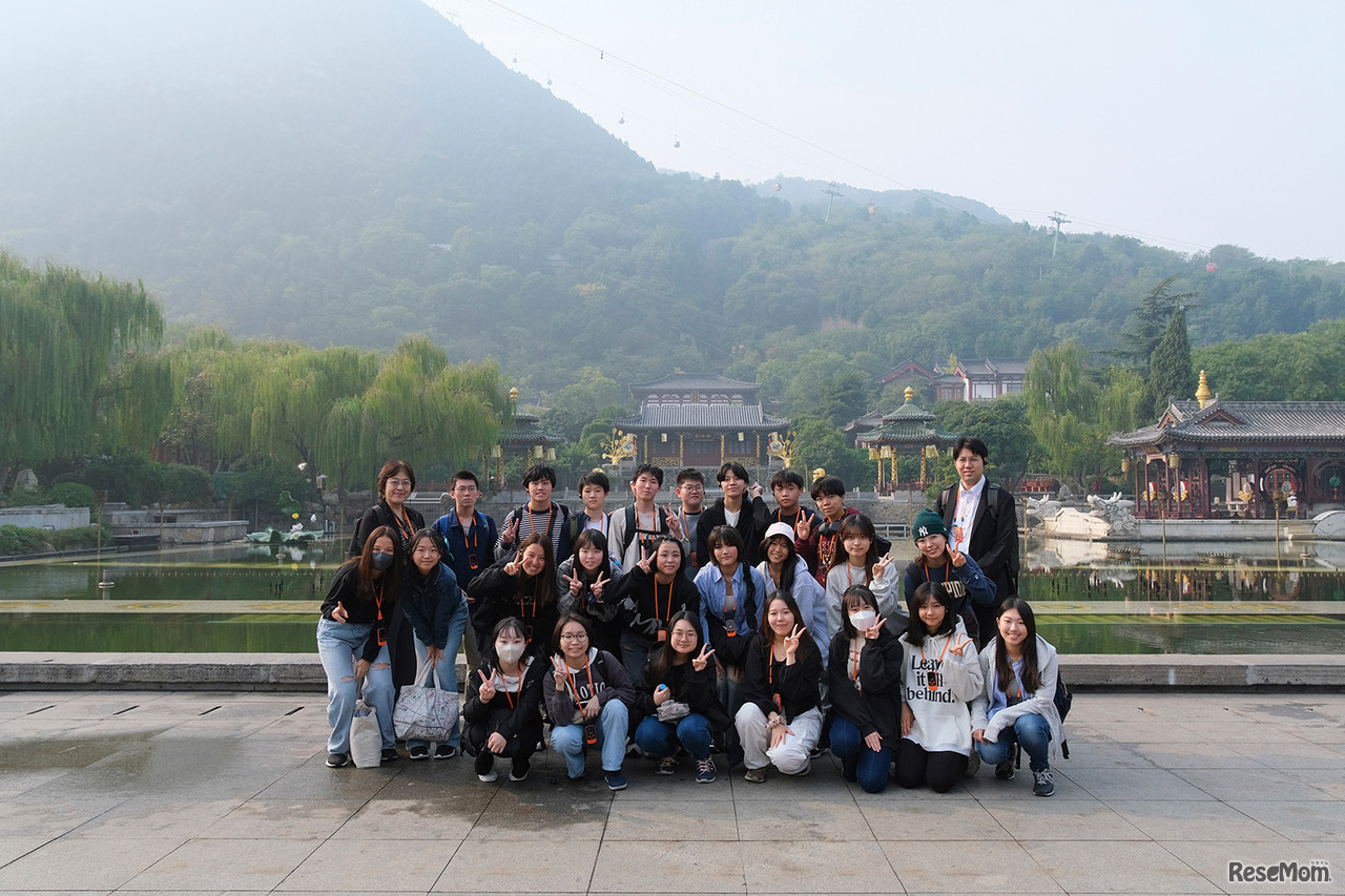 中国での修学旅行のようす