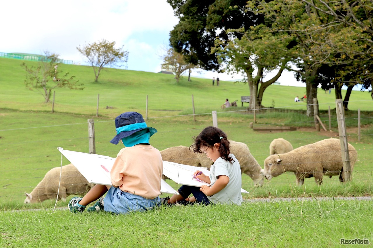 マザー牧場「秋のこども写生大会」