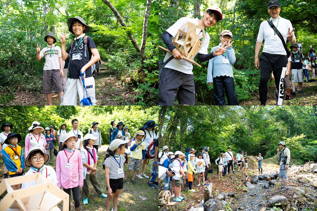 足元に気を付けて、ダムづくり・水力発電実験スタート！