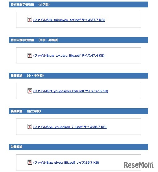 平成25年度の教員採用選考試験第2次試験合格・補欠者