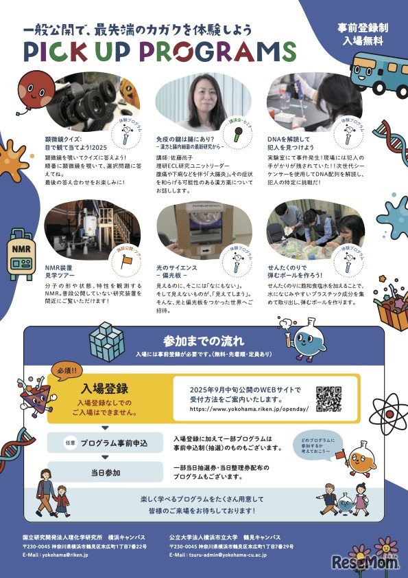 理化学研究所・横浜市立大学 一般公開　案内チラシ