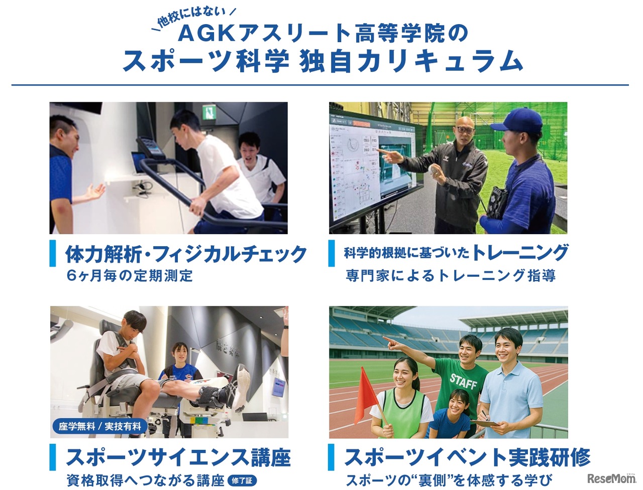 スポーツ科学、独自カリキュラム