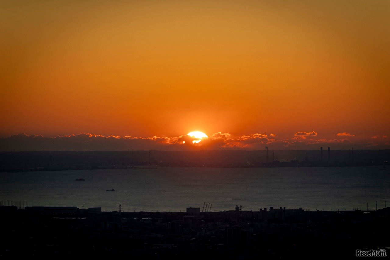 展望台から見た初日の出（2025年）