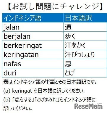 お試し問題にチャレンジ