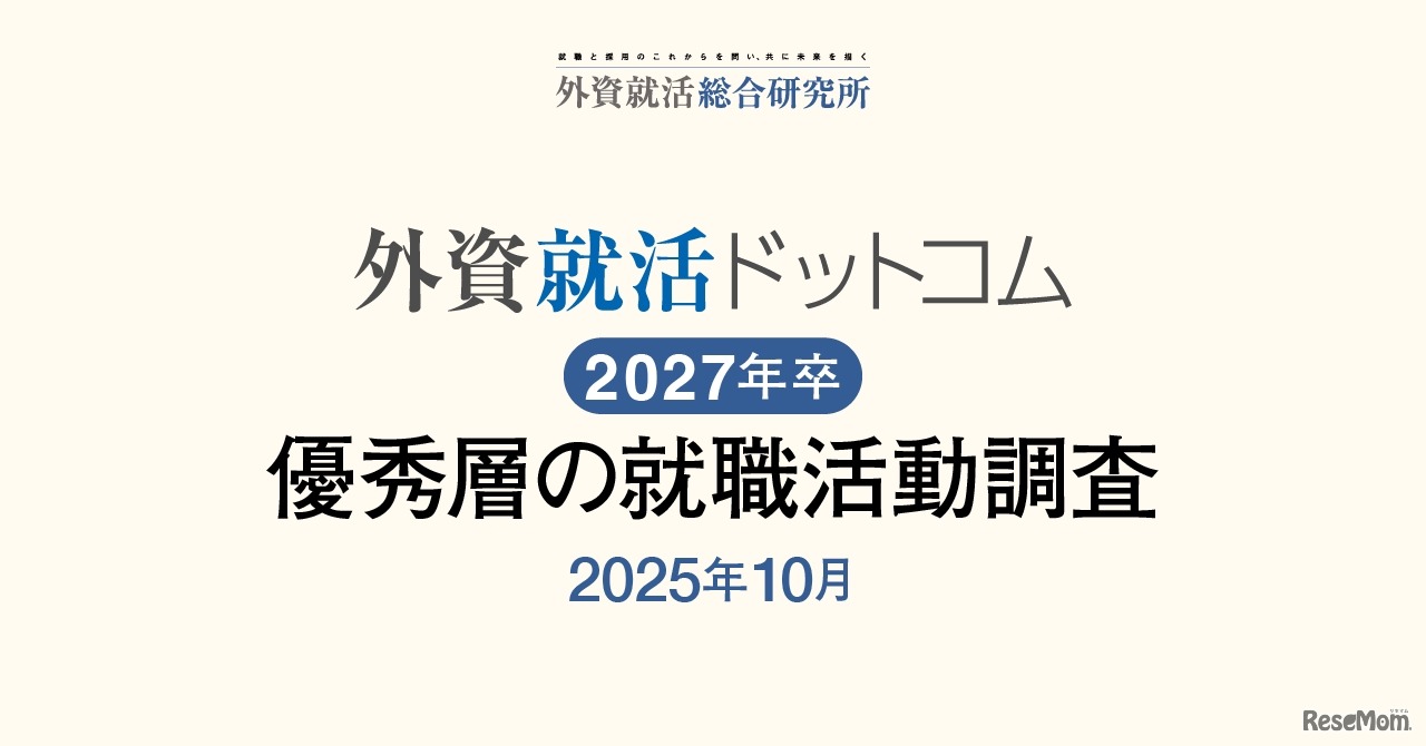 外資就活ドットコム「優秀層の就職活動調査」