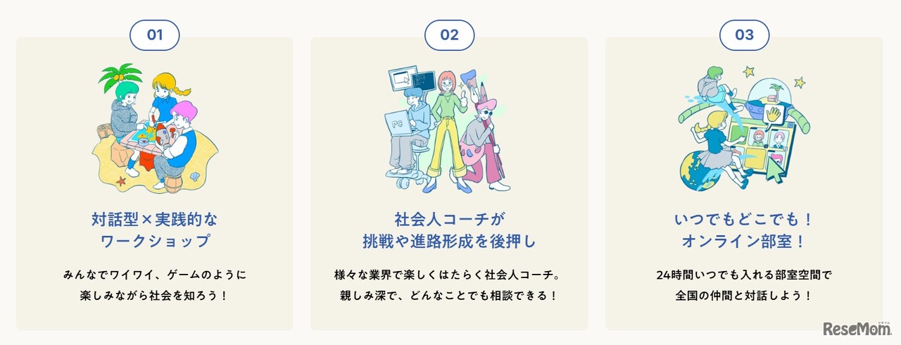 中高生向けキャリア探究オンラインスクール「TANQ BASE」の3つの特徴