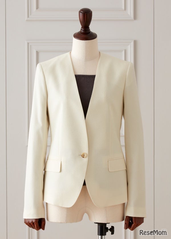 ノーカラー（ボタン）ジャケット