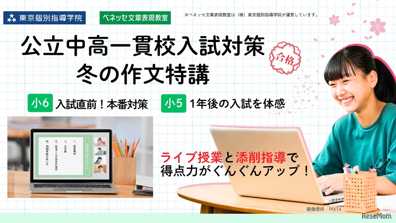 公立中高一貫校入試対策・冬の作文特講