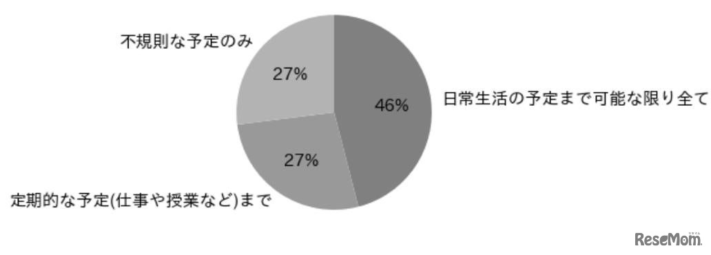 予定を記入して管理するスタイル