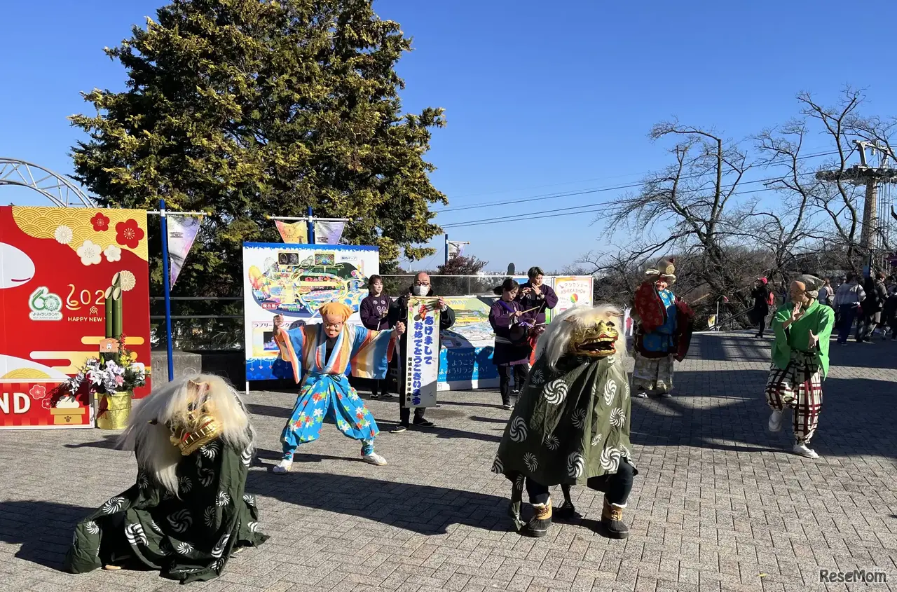 獅子舞披露（過去のようす）