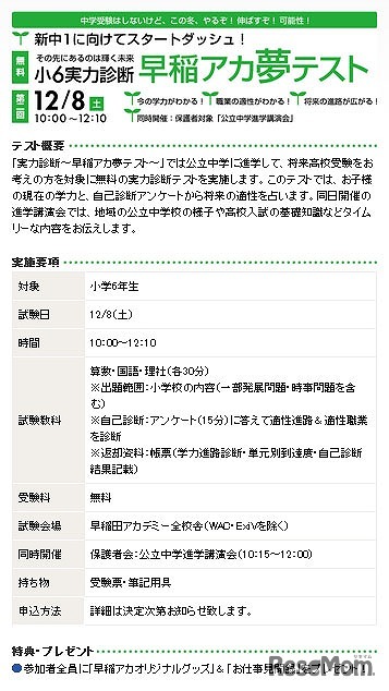 実力診断 早稲アカ夢テスト