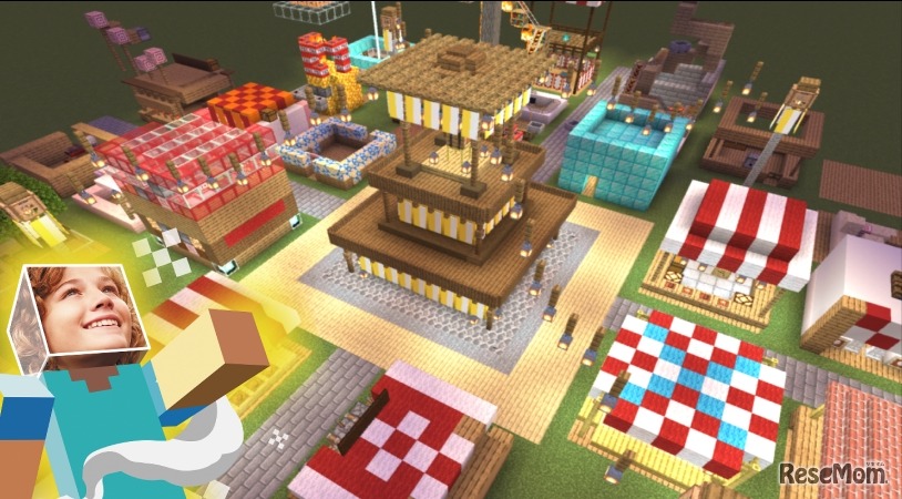 マインクラフトで屋台建築体験