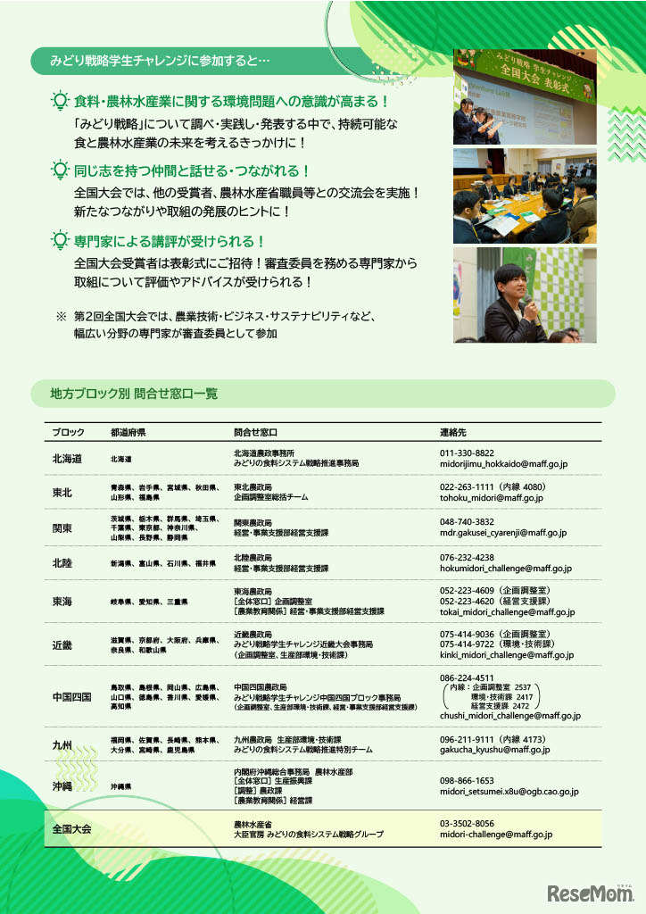 みどり戦略学生チャレンジ、パンフレット