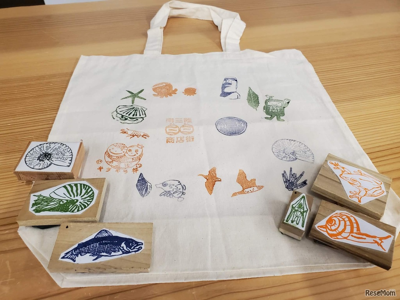 ぺたぺたはんこトートバッグ制作