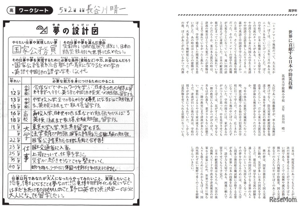 小学生「夢をかなえる」作文コンクール