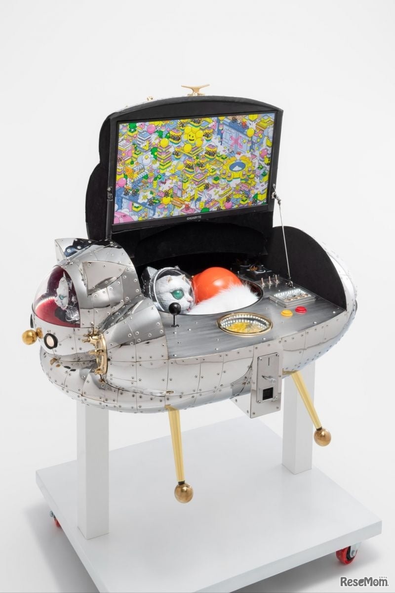 『The Spaceship of SHIP'S CAT」撮影：Omote Nobutada／撮影：Omote Nobutada／作品：Kenji Yanobe／ピクセルアート：BAN8KU / thePIXEL