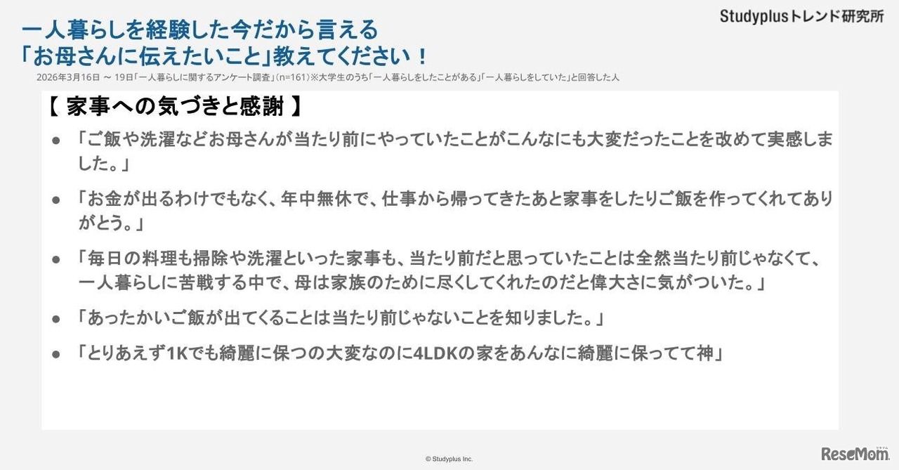 今だから伝えたい、お母さんへのメッセージ