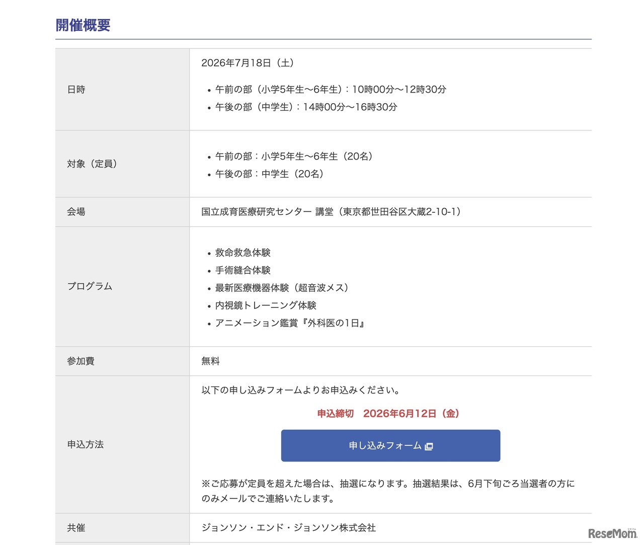セミナー開催概要