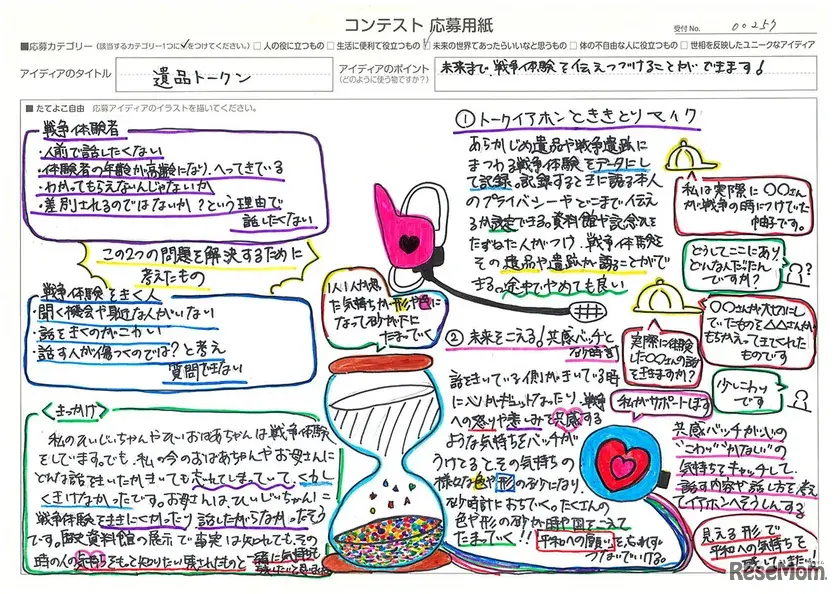 【高学年の部】樫尾俊雄賞最優秀賞の遺品トークン