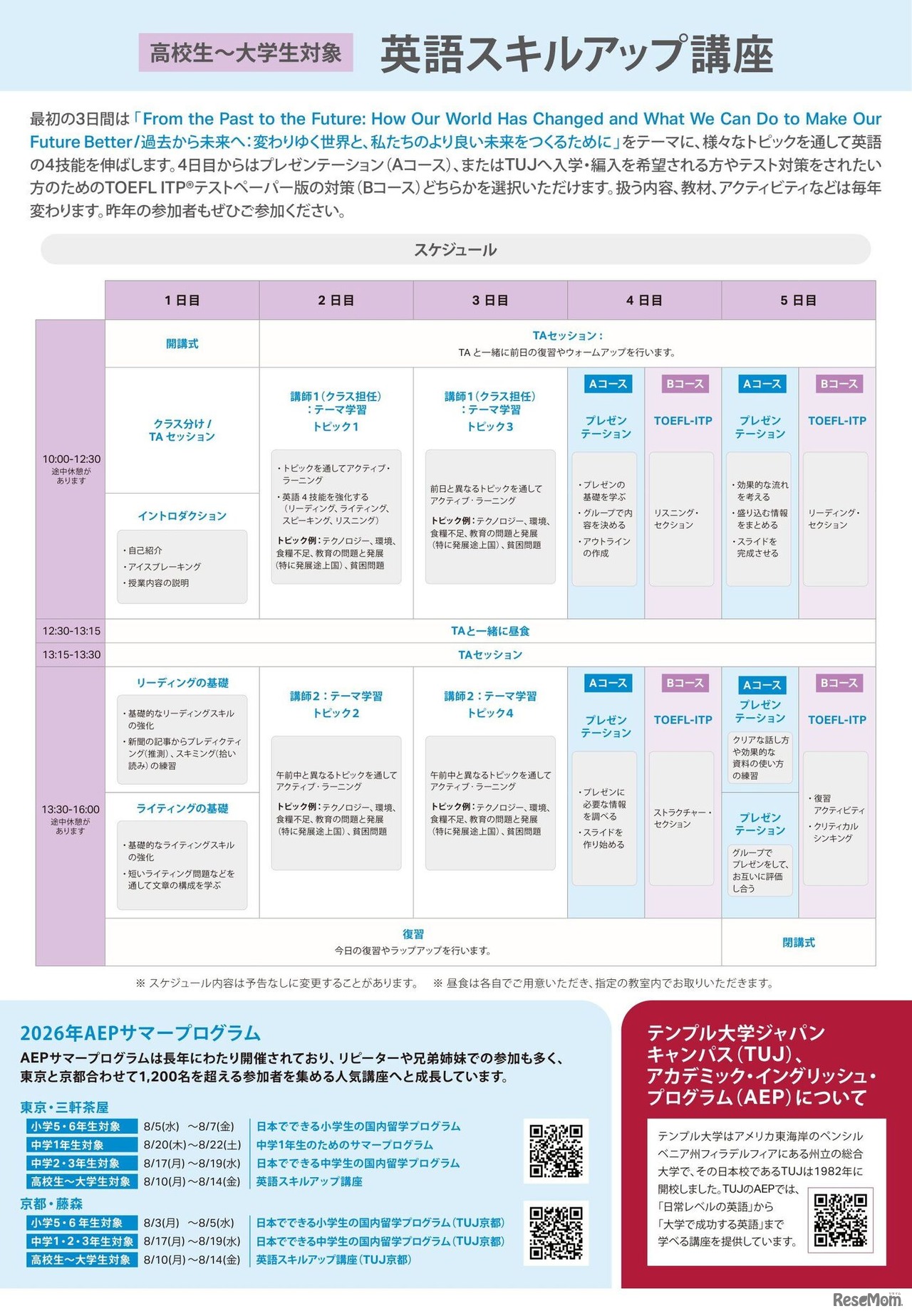 英語スキルアップ講座